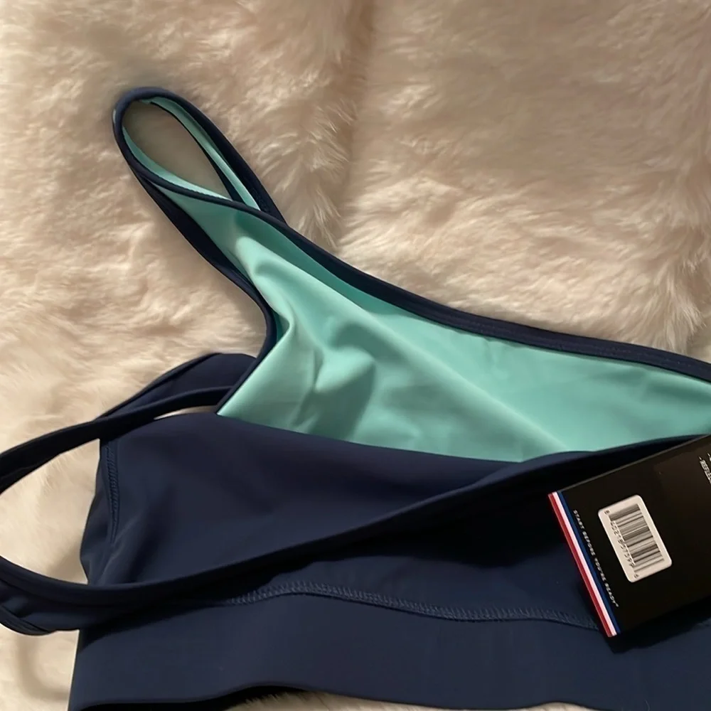 NWT SOLO BRA MIDNIGHT/AQUA SIZE XS